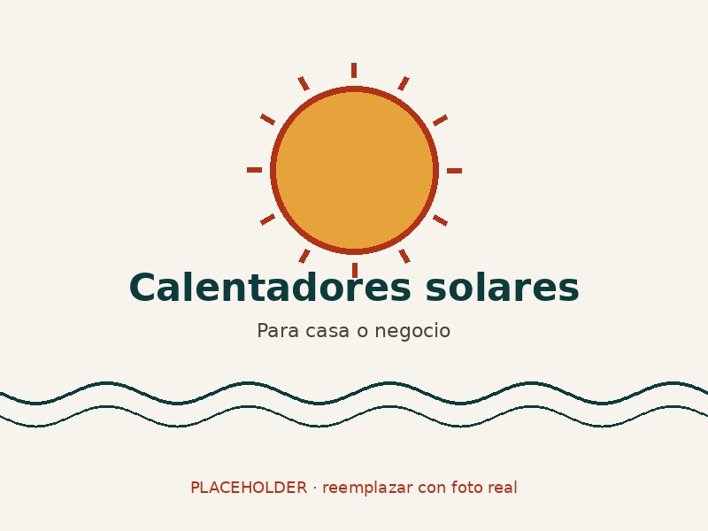 Calentador solar en un techo