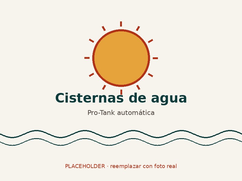 Cisterna de agua instalada en una casa